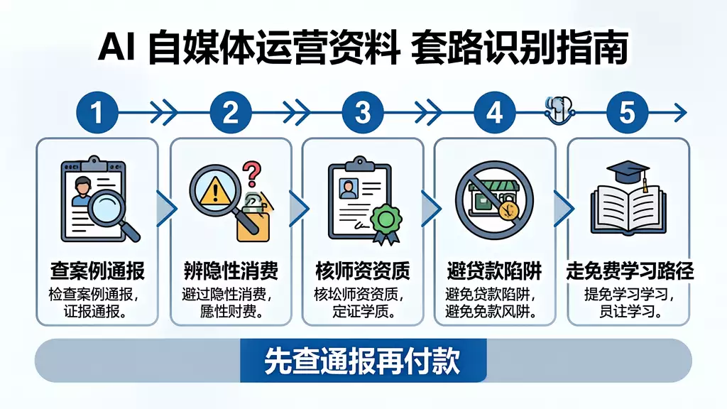 1-主播培训 AI自媒体运营资料套路识别 | 警方通报案例与五步辨别法
