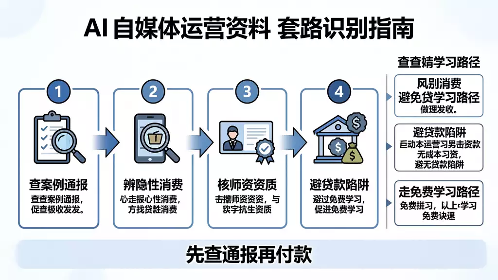 2-主播成长 AI自媒体运营资料套路识别 | 警方通报案例与五步辨别法