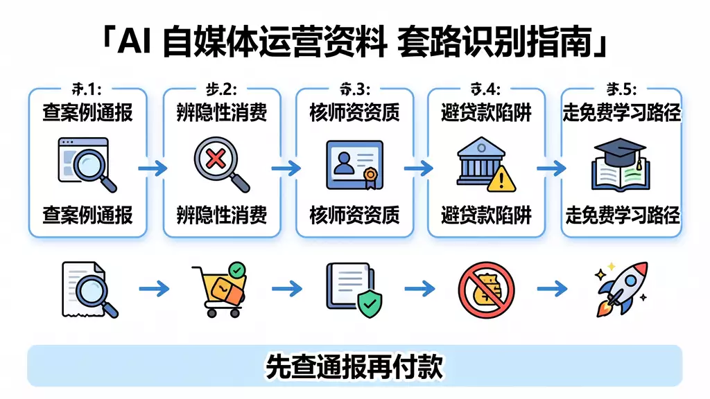 3-主播资料 AI自媒体运营资料套路识别 | 警方通报案例与五步辨别法