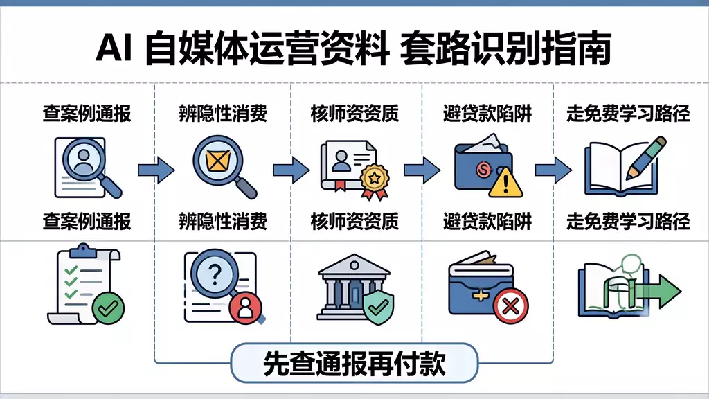 聊天话术参考 AI自媒体运营资料套路识别 | 警方通报案例与五步辨别法