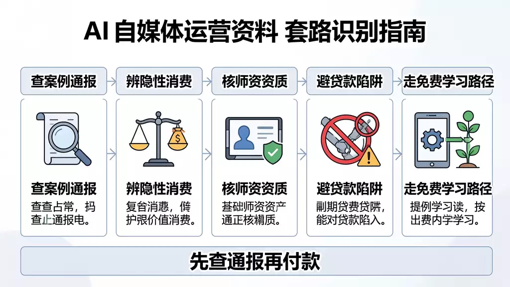 百万火急 AI自媒体运营资料套路识别 | 警方通报案例与五步辨别法