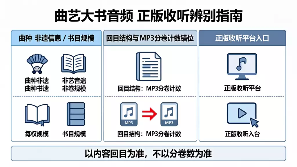 河南坠子《河南坠子 MP3 第 04 辑》编号合集 正版收听渠道 + 盗版引流页风险辨别