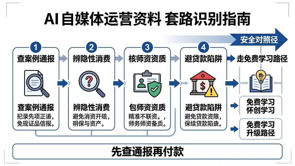 超人钢铁之躯 AI自媒体运营资料 短视频创作教程分享 AI自媒体运营资料套路识别 | 警方通报案例与五步辨别法